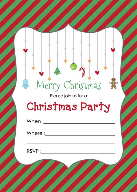 Free Printable Christmas Invitations